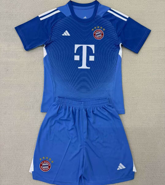 2025/26 Bayern Munich Goalkeeper Short Sleeve Jersey for Kids