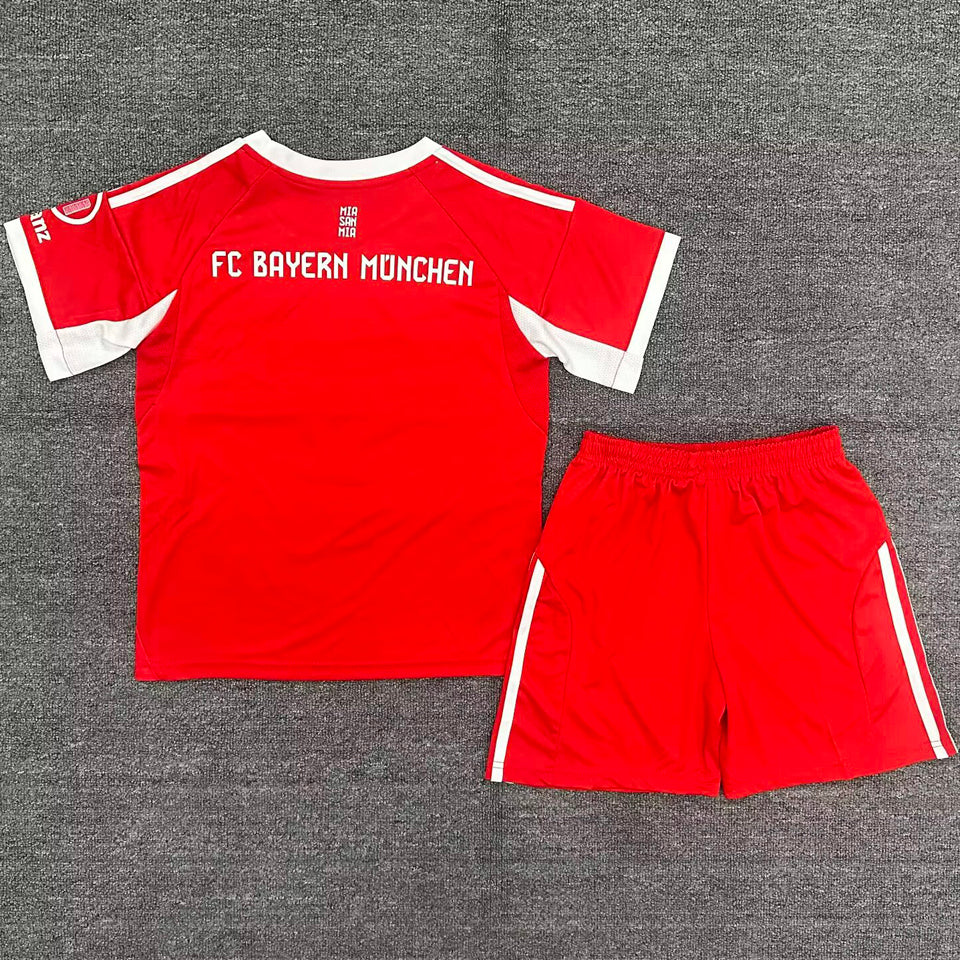 2025/26 Bayern Munich Home Short Sleeve Jersey for Kids